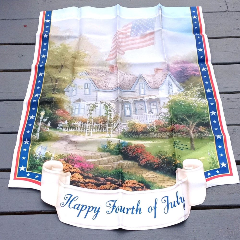 Thomas Kinkade Happy Fourth of July Flag Hamilton Collection